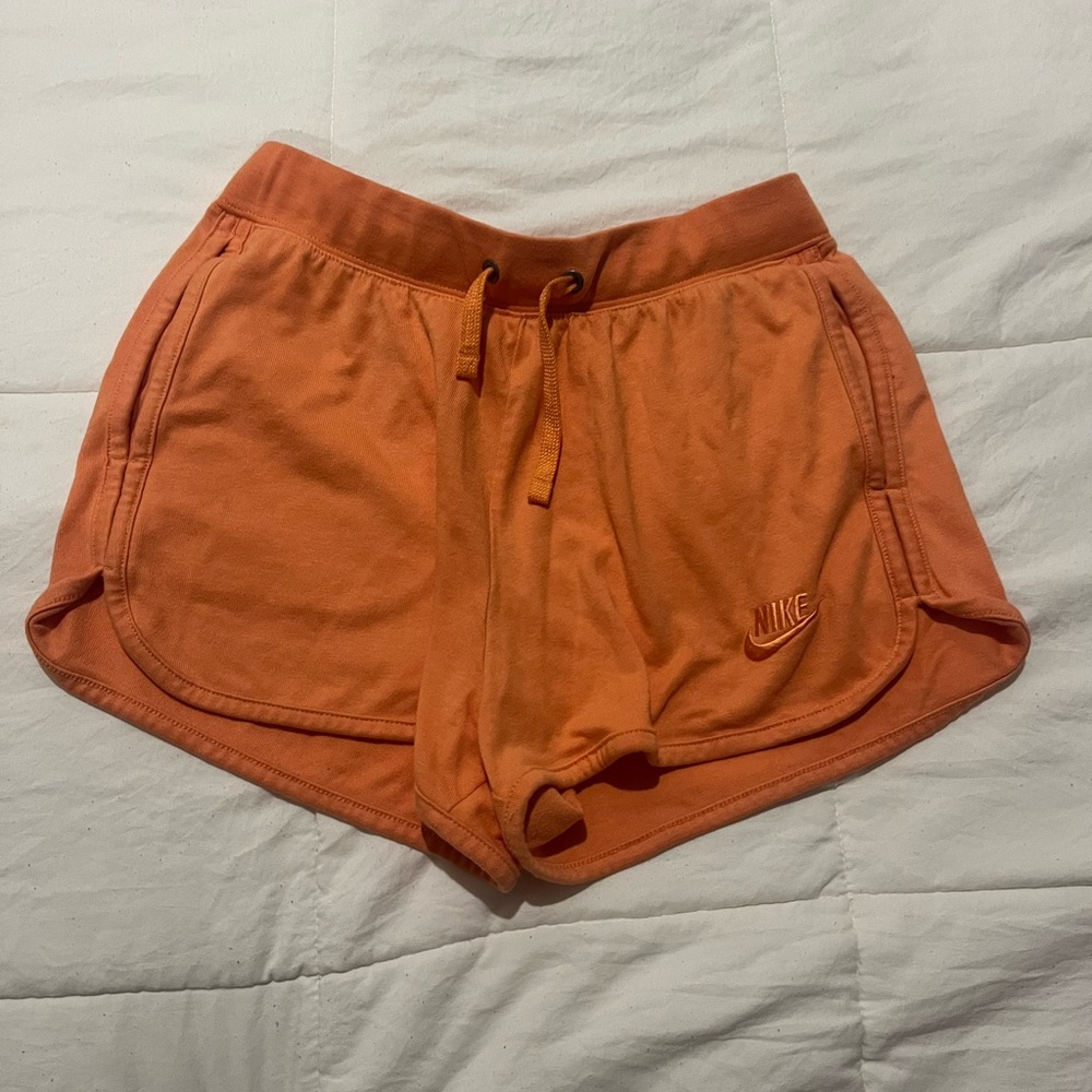 Orange Nike Sweatshorts